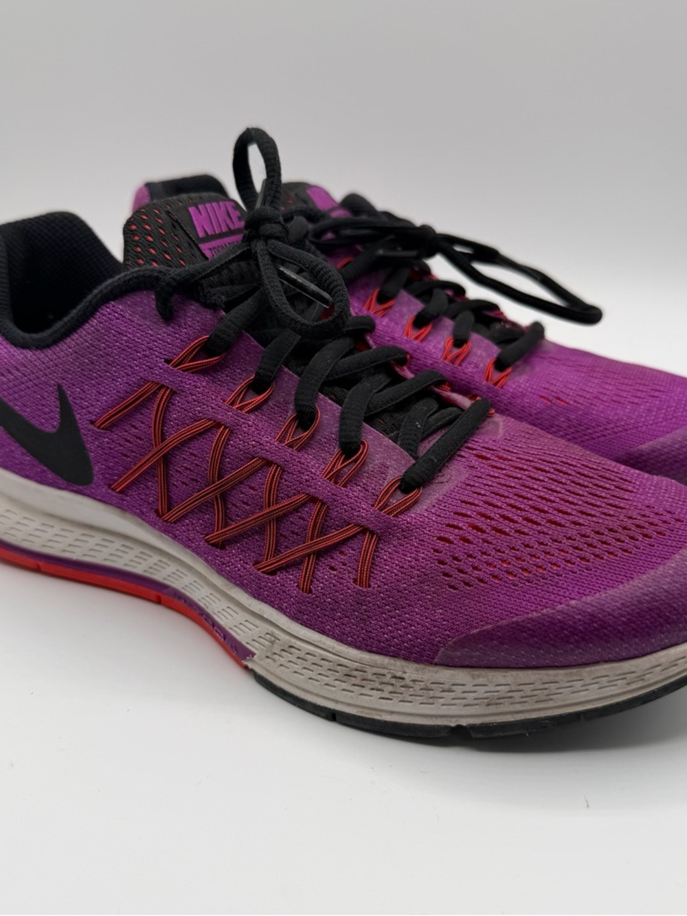 Nike Air Zoom Pegasus 32 6.5Y Purple Pink Black Running Shoes 759972-500